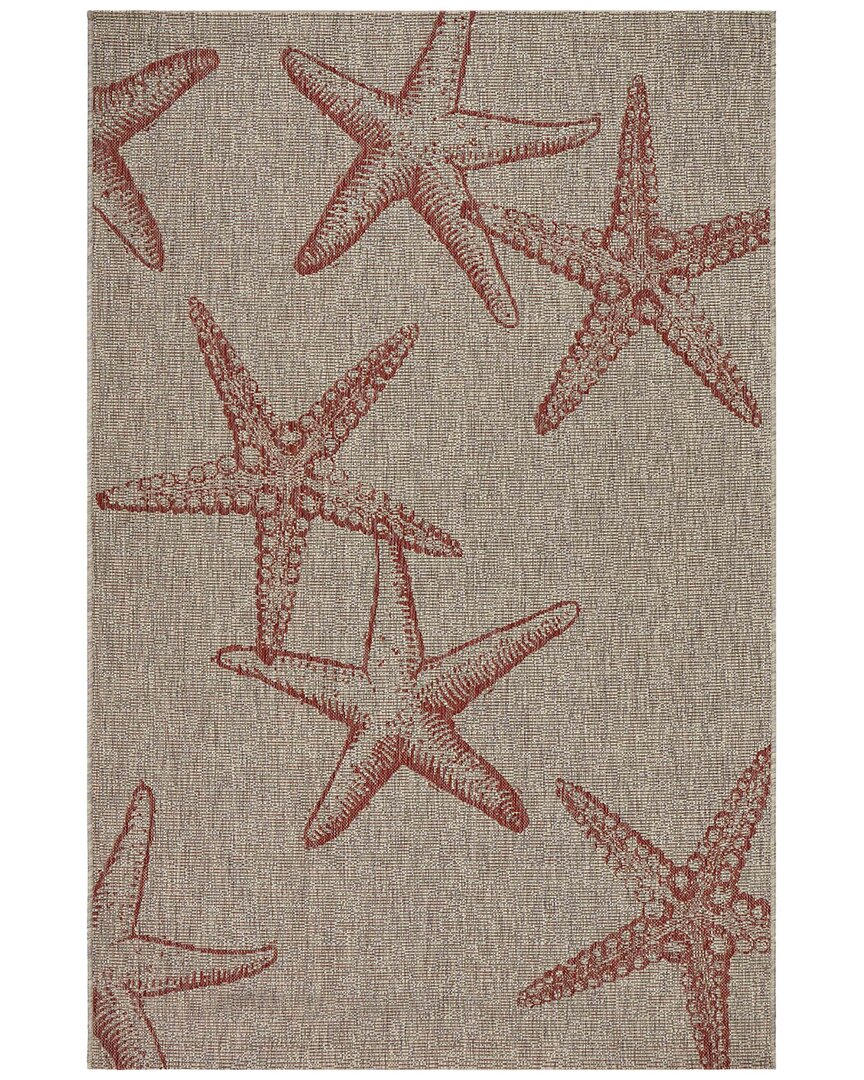 Lr Home Coastal Graphic Print Indoor/outdoor Performance Area Rug