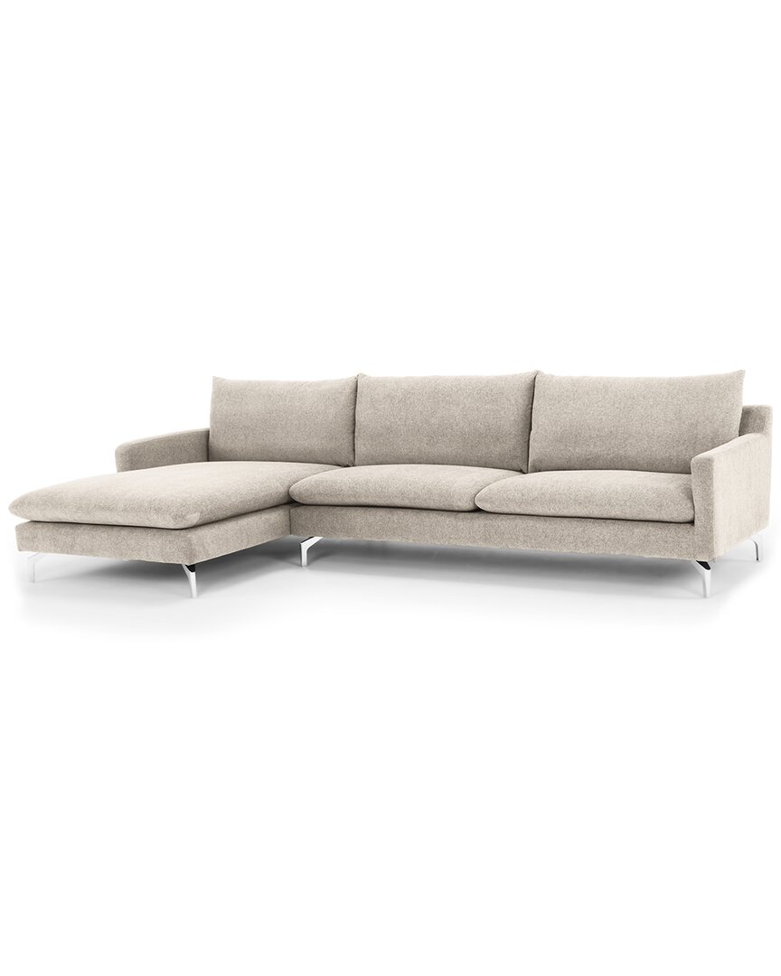 Urbia Metro Anderson Left Arm Facing Chaise Sectional In Beige