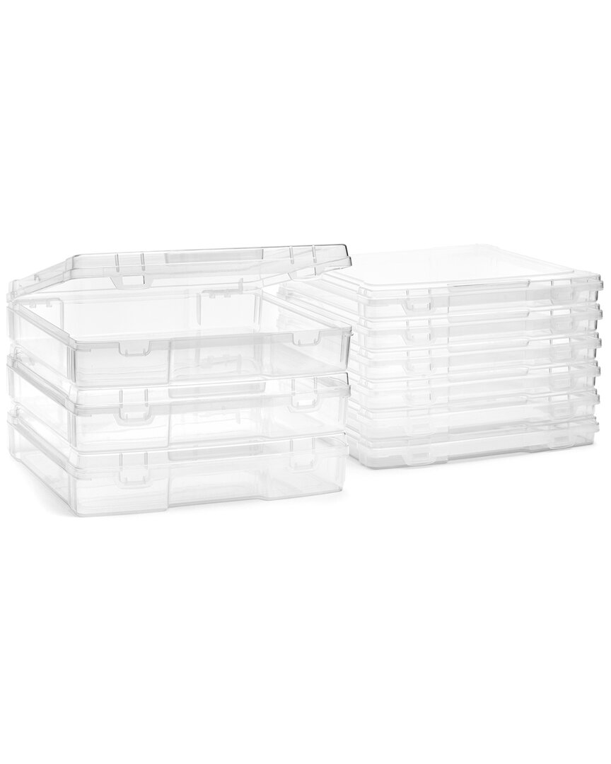 Sorbus 9pc Thin & Thick File Storage Case Set In Clear