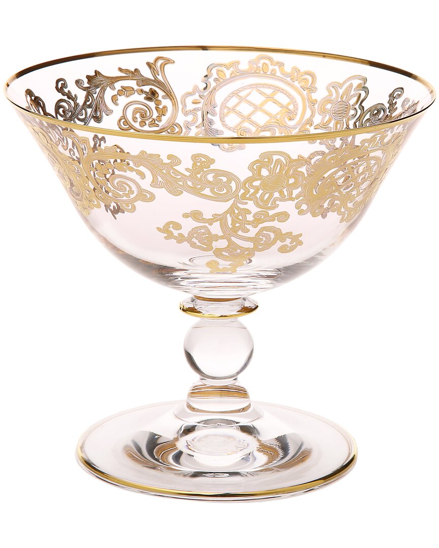 Alice Pazkus 5in Serving Bowl With 24k Gold Artwork In Clear