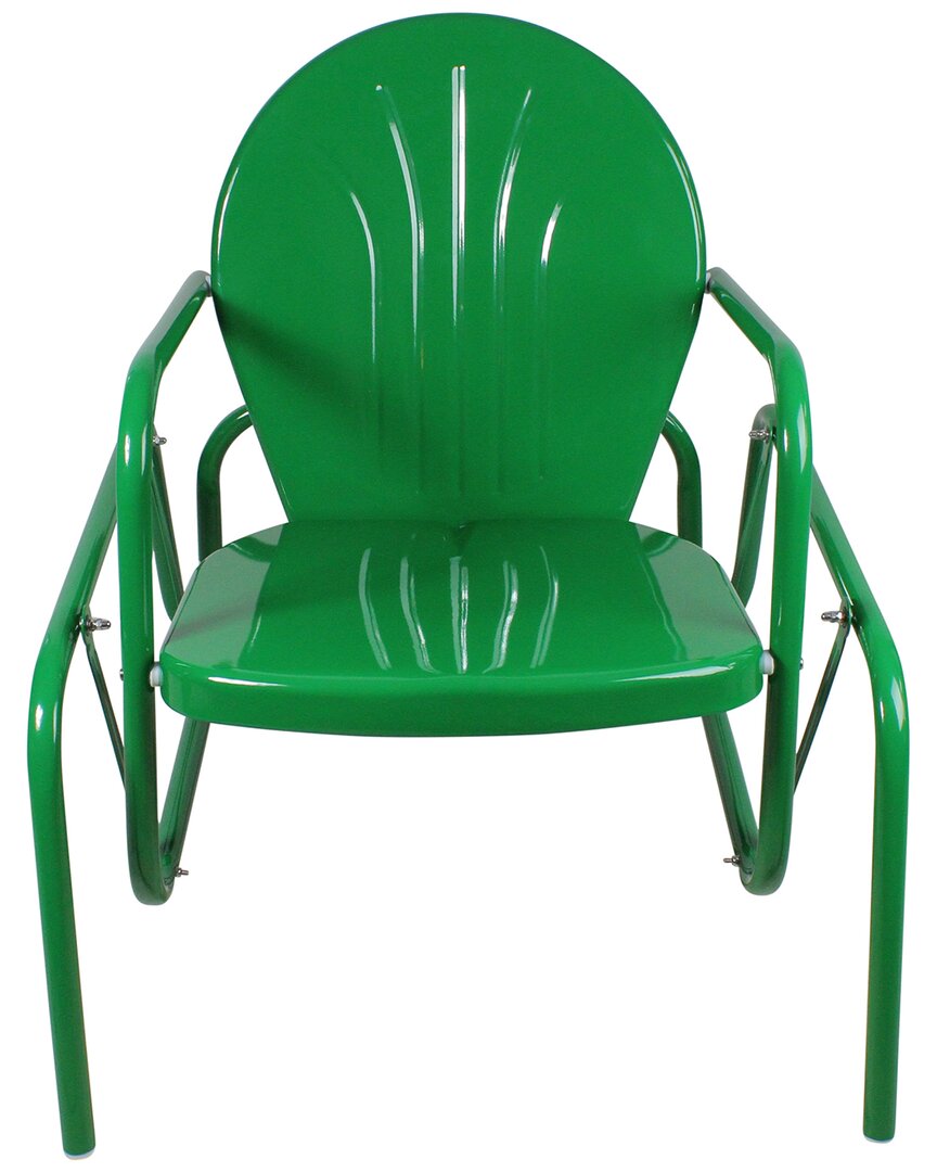 Northlight Outdoor Retro Metal Tulip Glider Patio Chair
