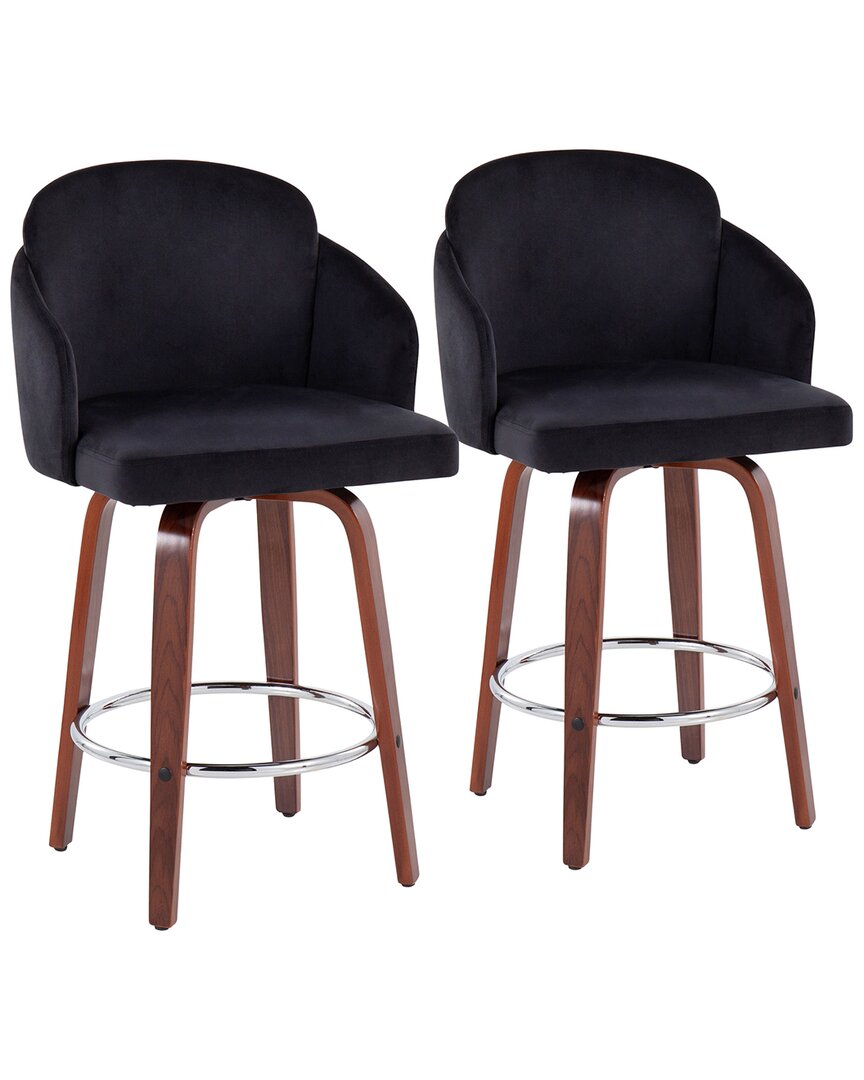 LUMISOURCE LUMISOURCE DAHLIA SET OF 2 COUNTER STOOLS 