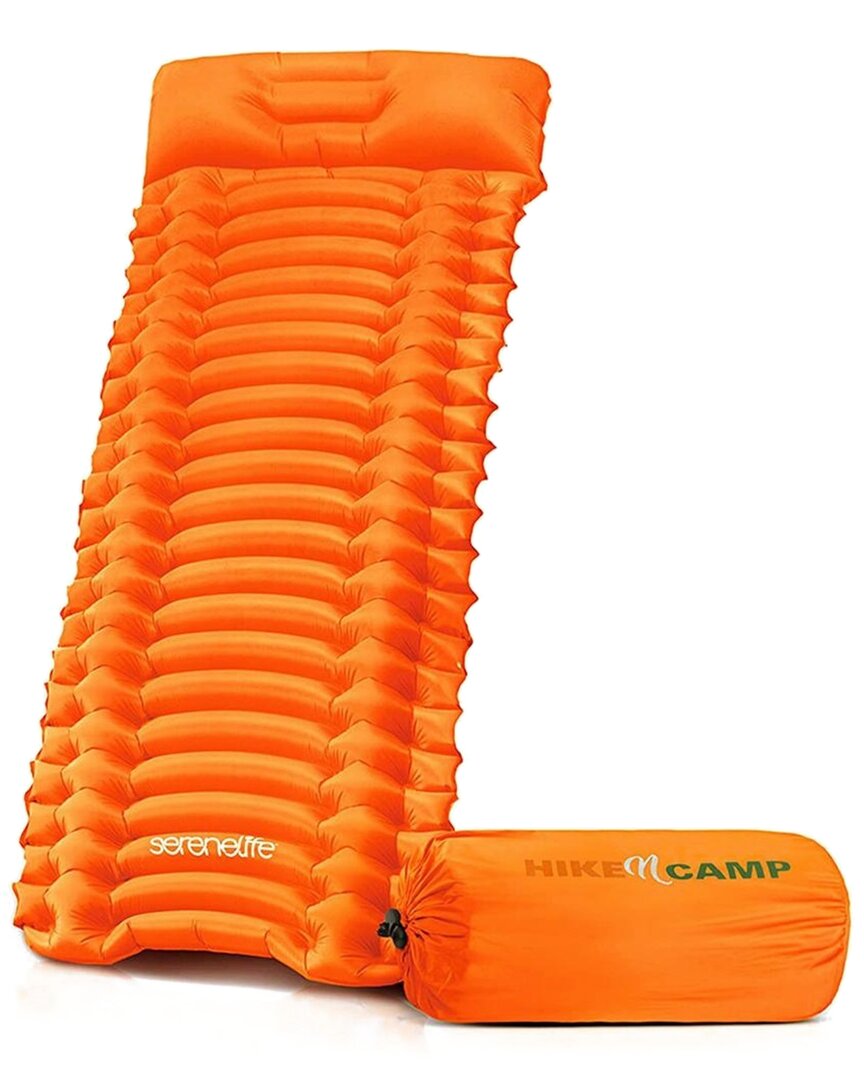 Serenelife Ultralight Sleeping Pad And Carrying Bag In Orange