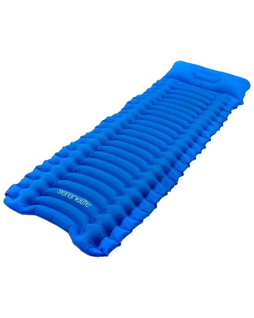 Serenelife Ultralight Sleeping Pad And Carrying Bag In Blue