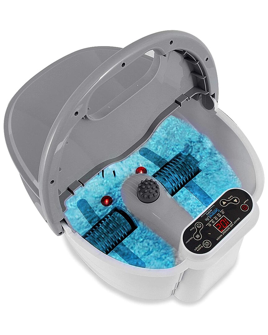 Serenelife Hydrotherapy Heated Foot Massager In Grey