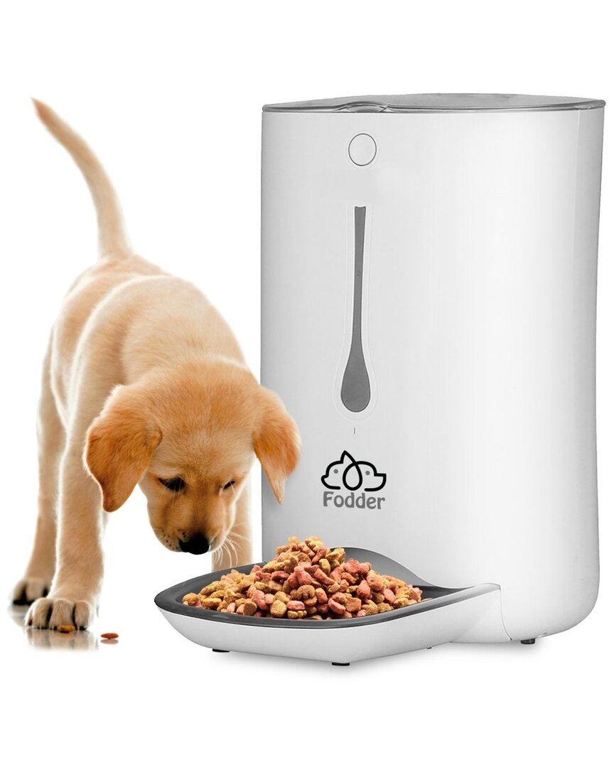 Serenelife Smart Automatic Cat And Dog Food Dispenser In White