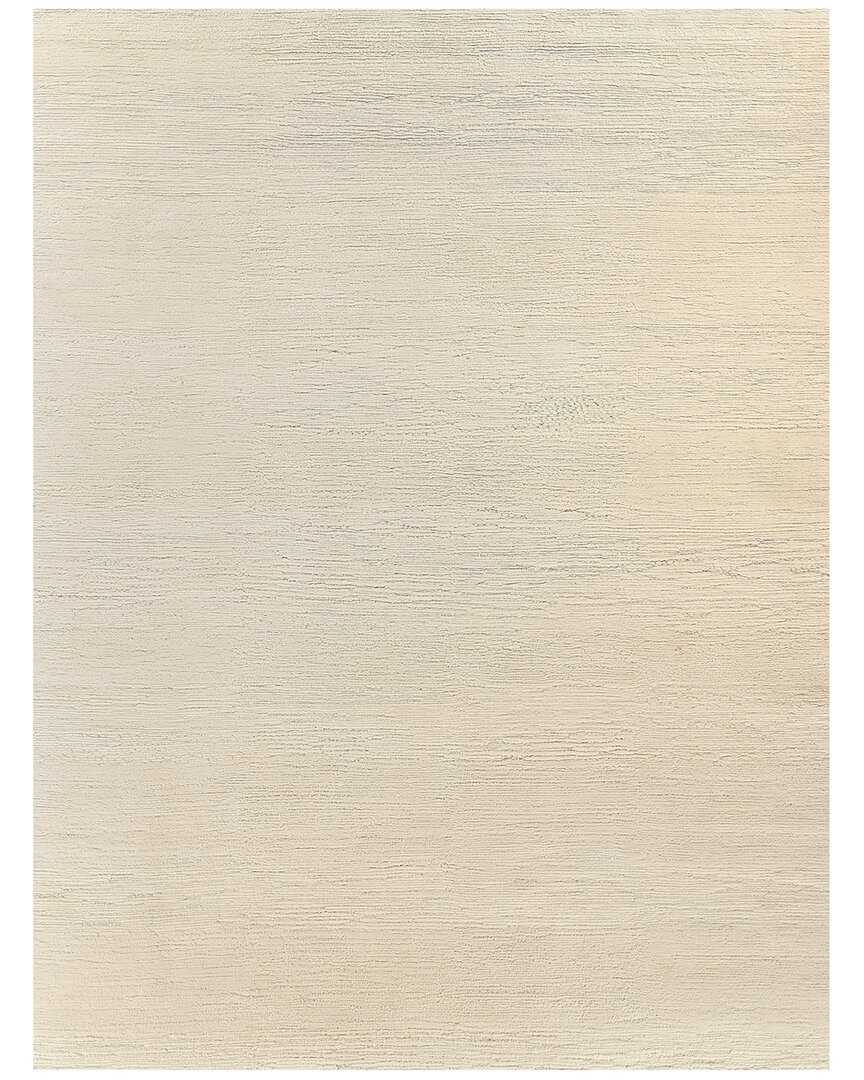 Exquisite Rugs Merino Wool Hand-knotted Merino Wool Rug In Ivory