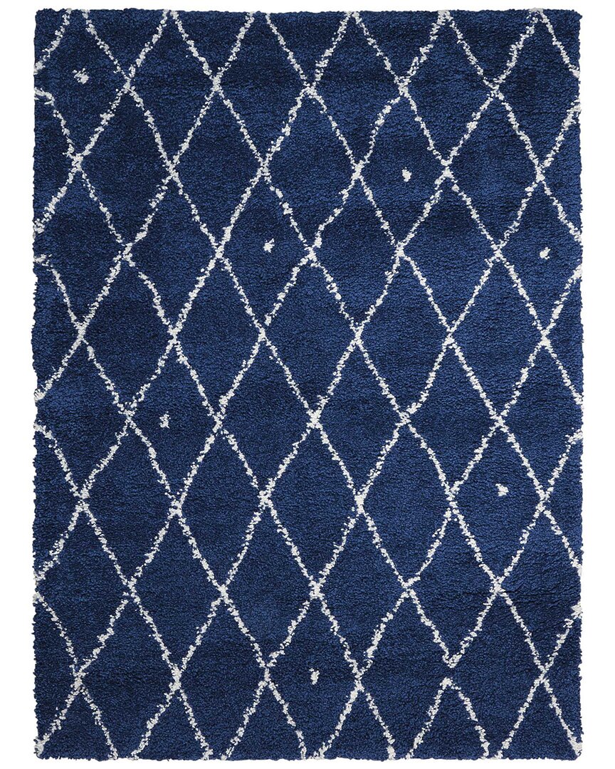 Calvin Klein Riad Shag Indoor Area Rug In Navy