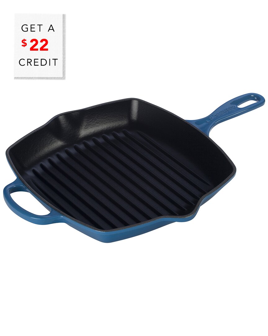 Le Creuset 10.25in Signature Square Skillet Grill With $22 Credit