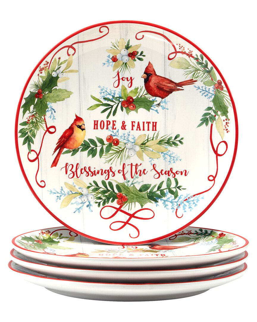 Certified International Winter Greens Set Of 4 Dinner Plates