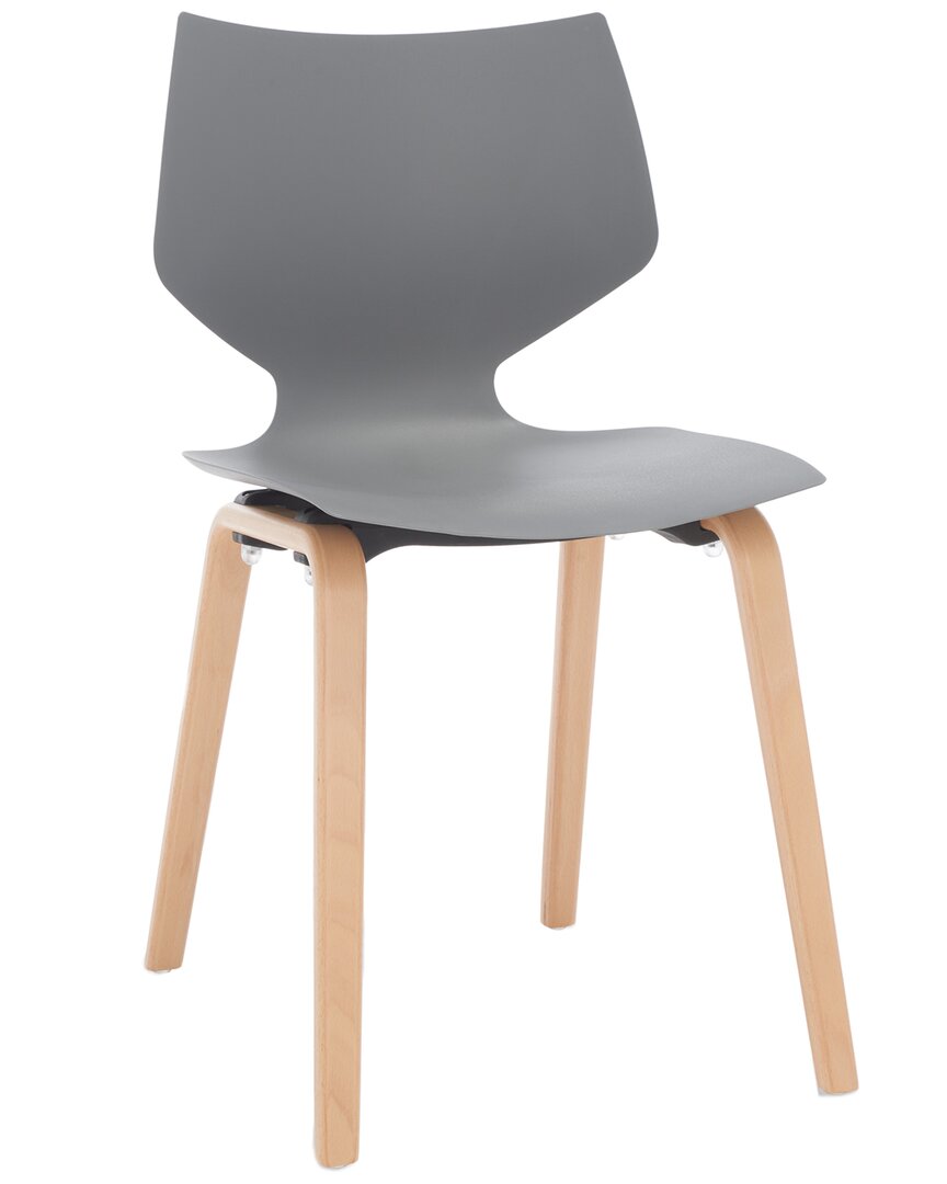 Safavieh Couture Darnel Molded Plastic Dining Chair In Grey