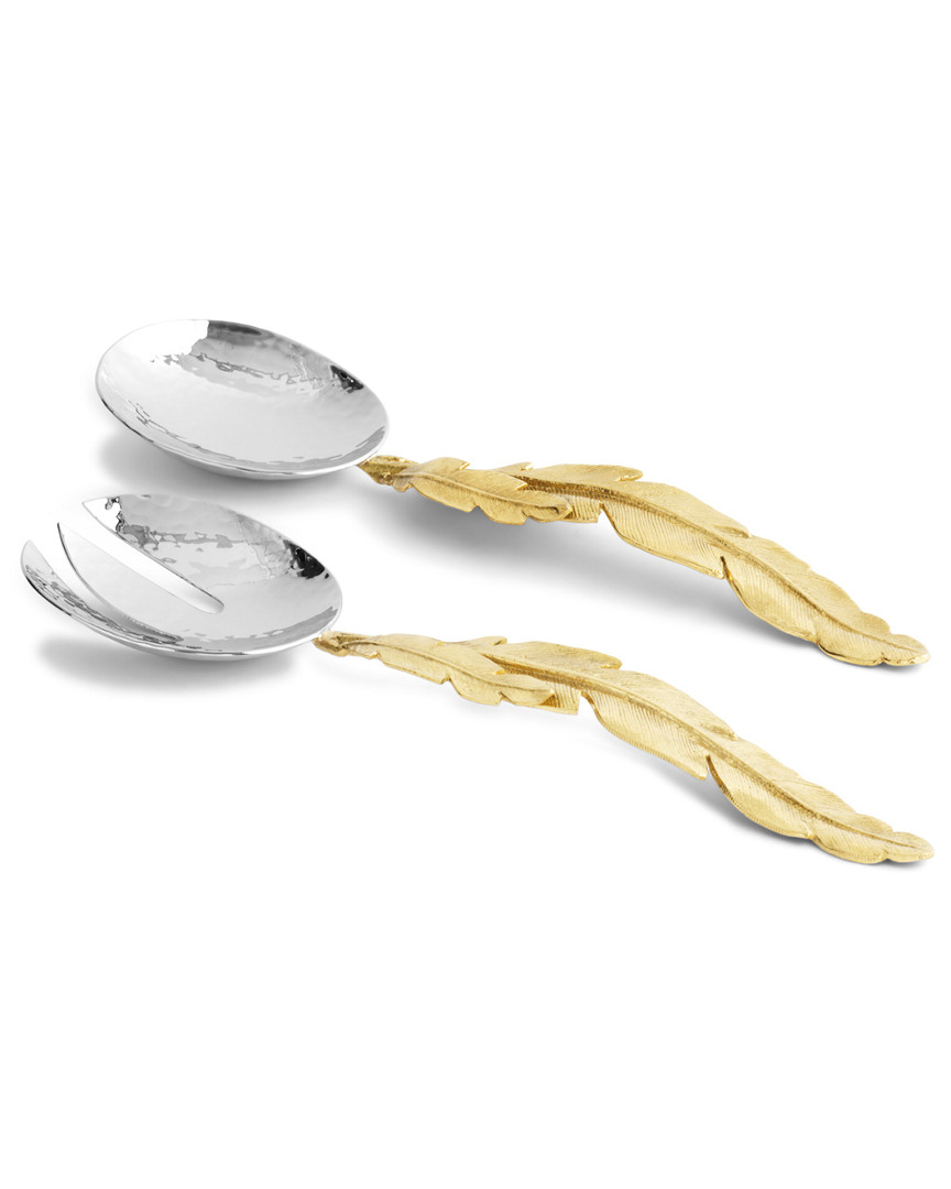 Michael Aram Gold Feather Serving Set