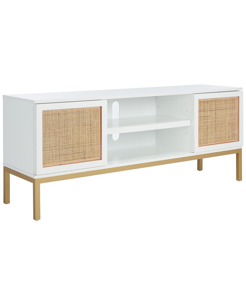 SAFAVIEH SAFAVIEH ZADIE 1-SHELF RATTAN MEDIA STAND