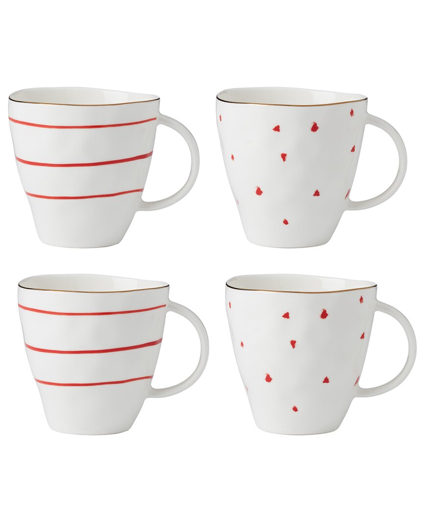 Lenox Set Of 4 Garnet Bay Mugs