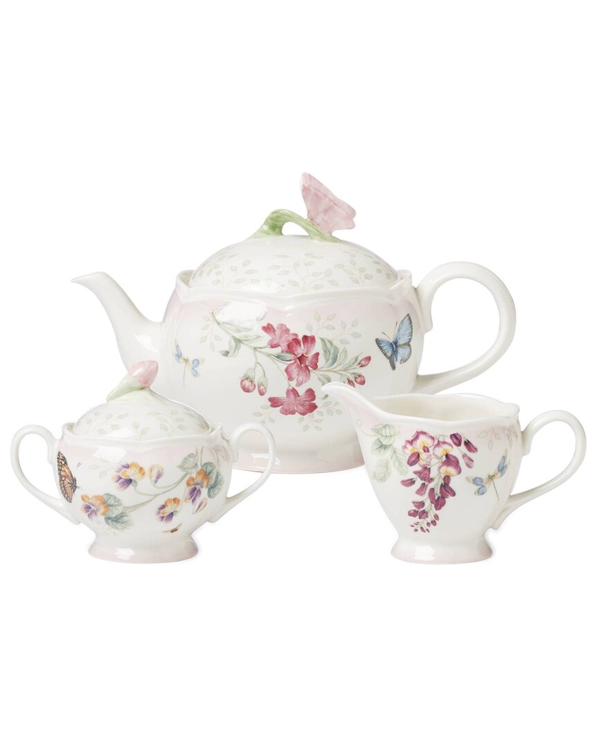 Lenox Pink Ombre Butterfly Meadow 3-piece Tea Set