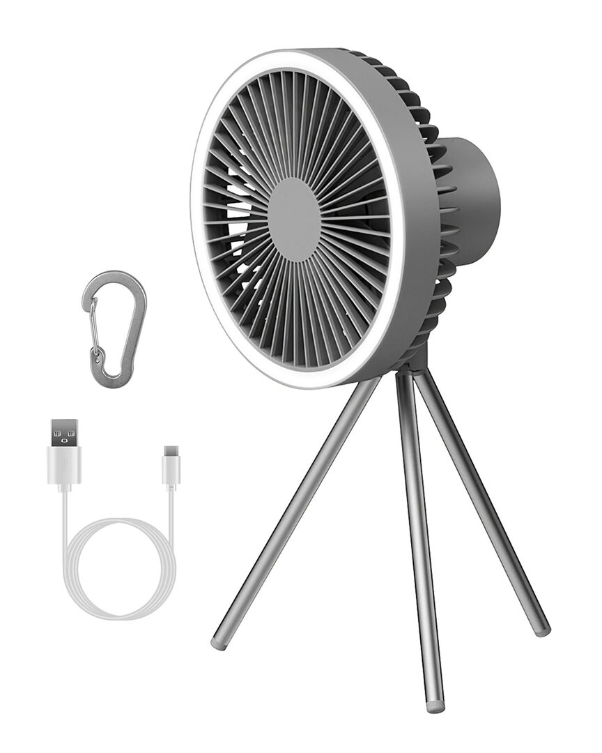 Fresh Fab Finds Camping Fan With Lantern In Black