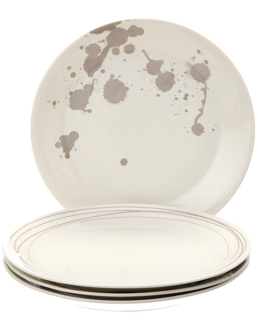 Royal Doulton 1815 Set Of 4 Pacific Mixed Pattern Stone Plates