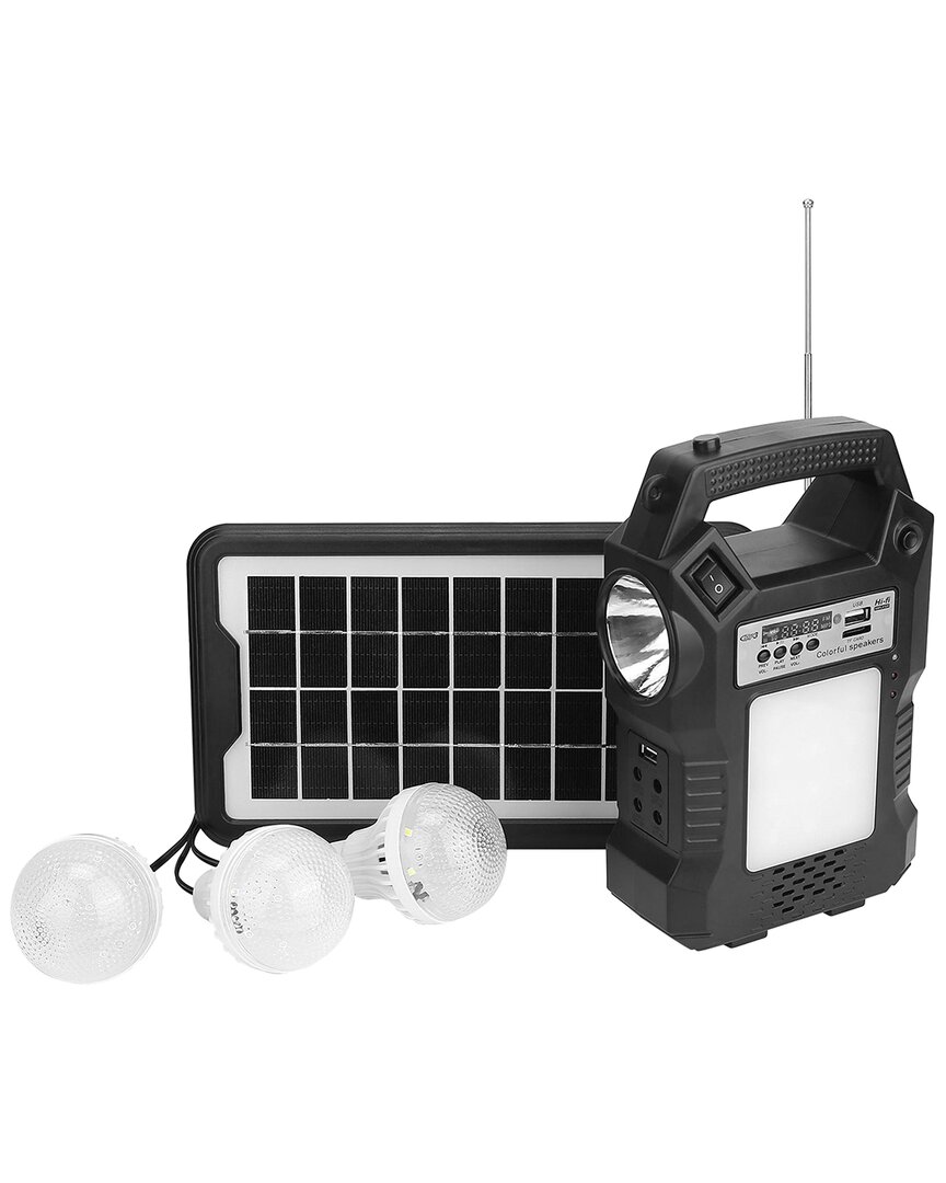 Fresh Fab Finds Portable Solar Power Rechargeable Backup Power Bank In Black