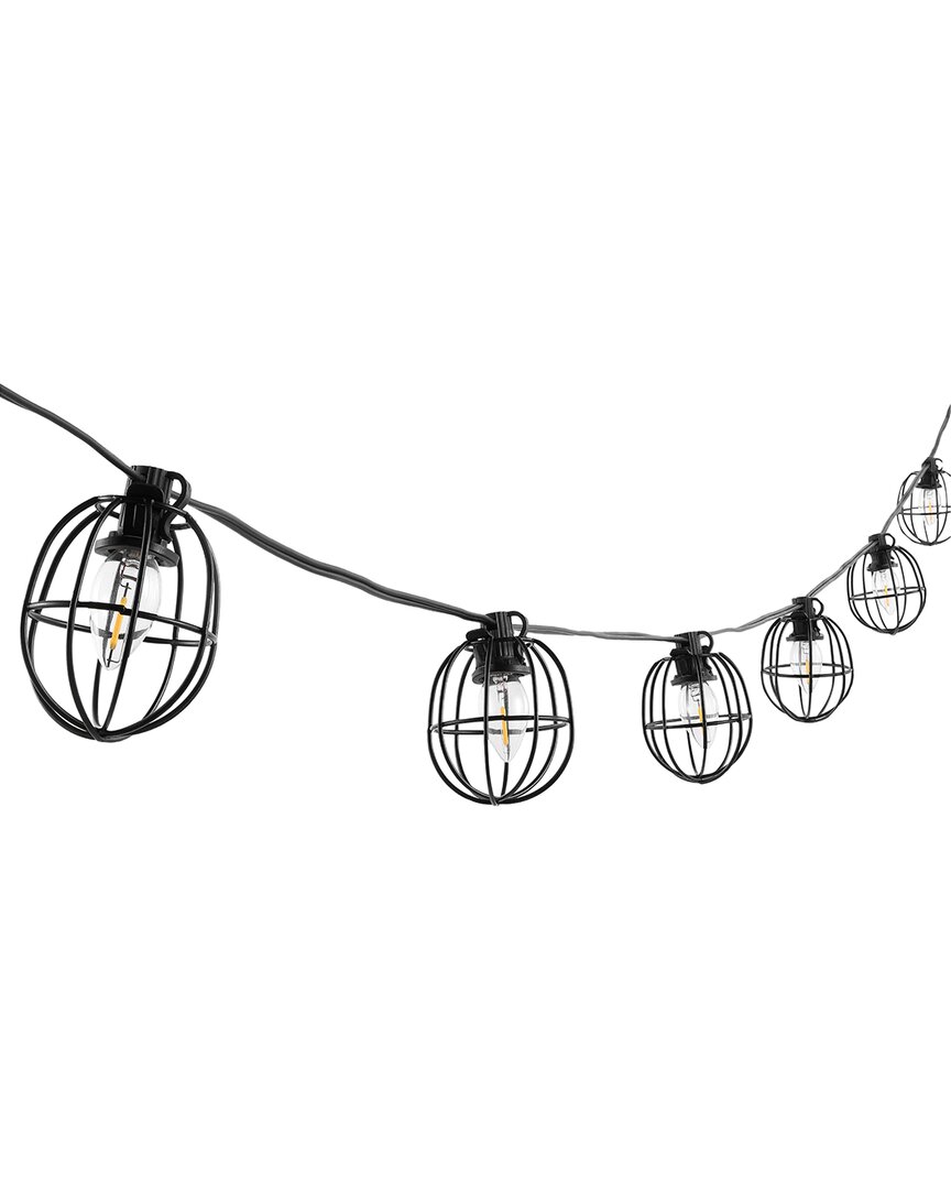 Safavieh Garnet Led Outdoor String Lights In Black