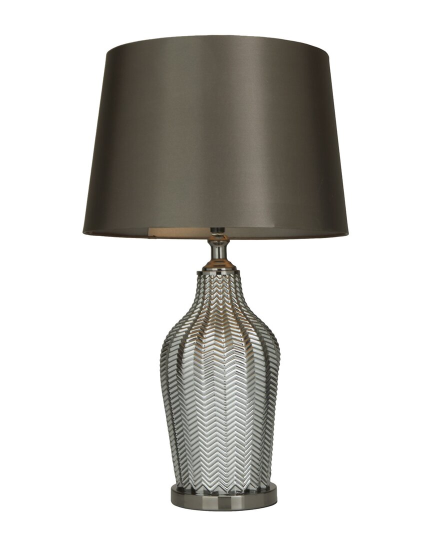 Peyton Lane Linen Contemporary Table Lamp In Black