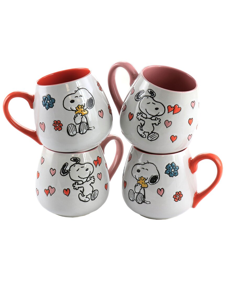 Peanuts 4pc Wax Relief Cup In White