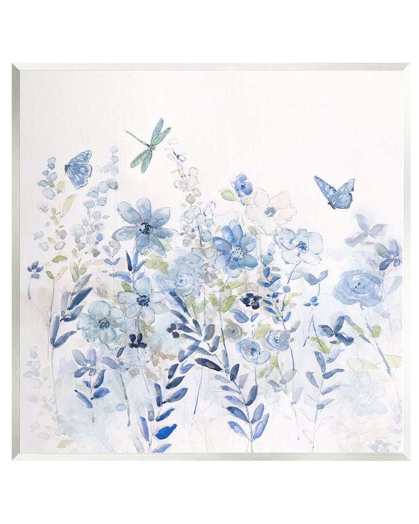 Stupell Delicate Blue Floral Garden Wall Plaque Wall Art By Sally Swatland