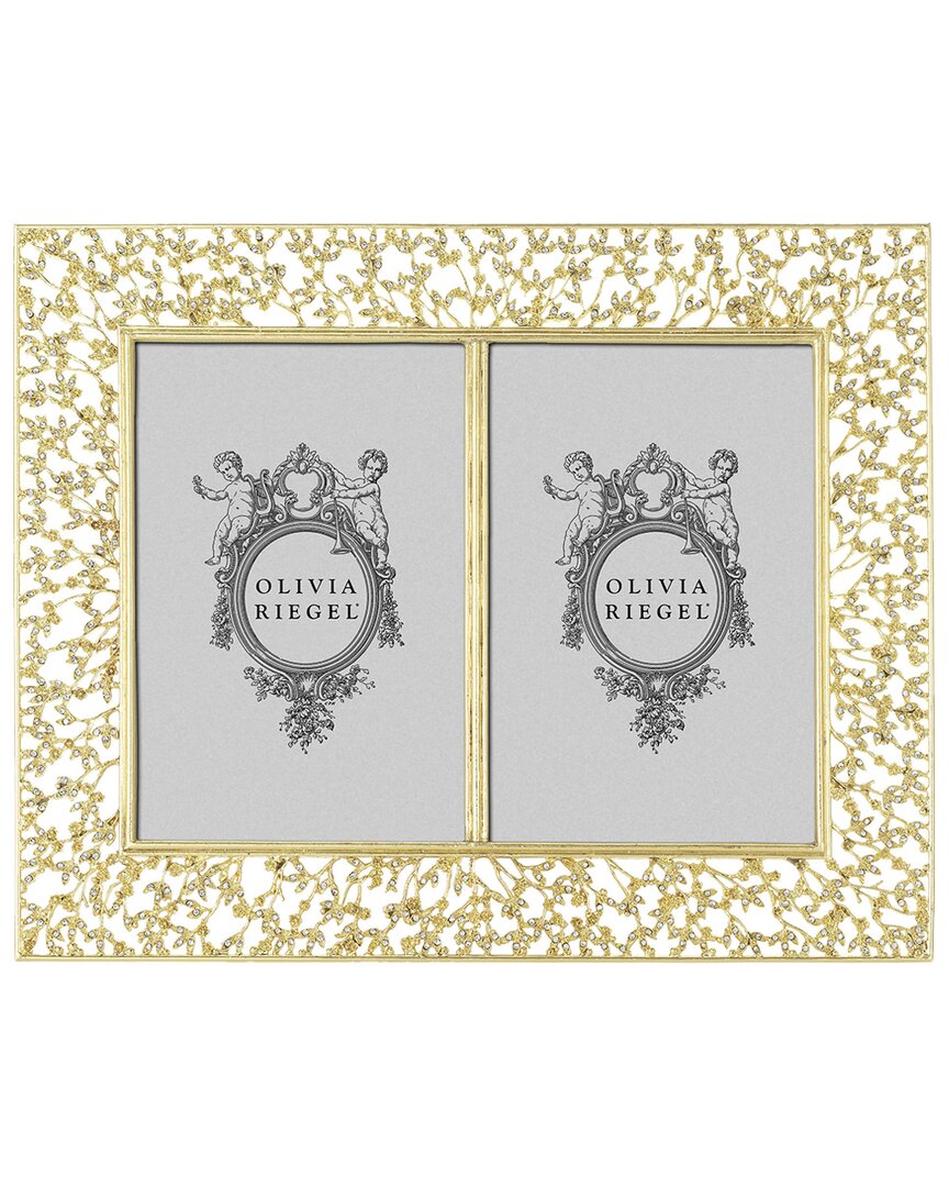 Olivia Riegel Isadora 4x6 Double Photo Frame In Gold