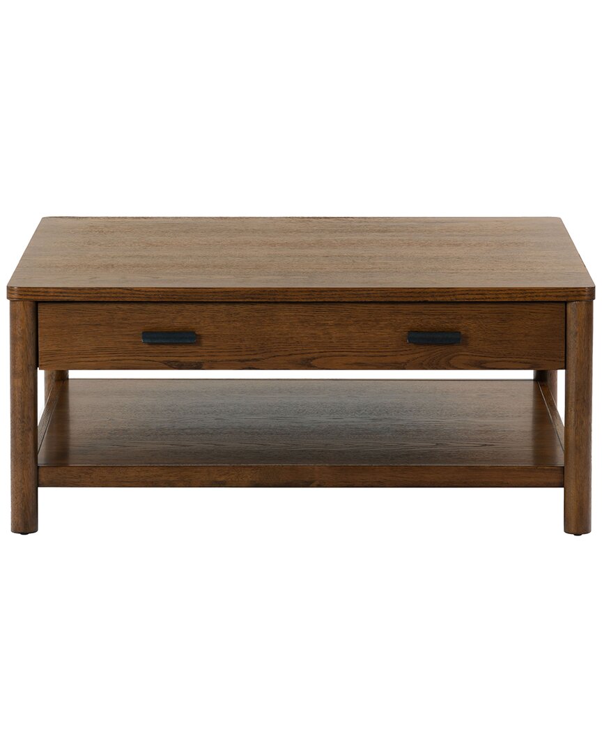 Safavieh Couture Jaylessa Wood 1 Drawer Coffee Table In Brown
