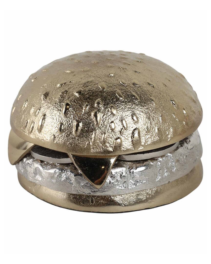 Sagebrook Home 5in Cheeseburger Figure In Silver