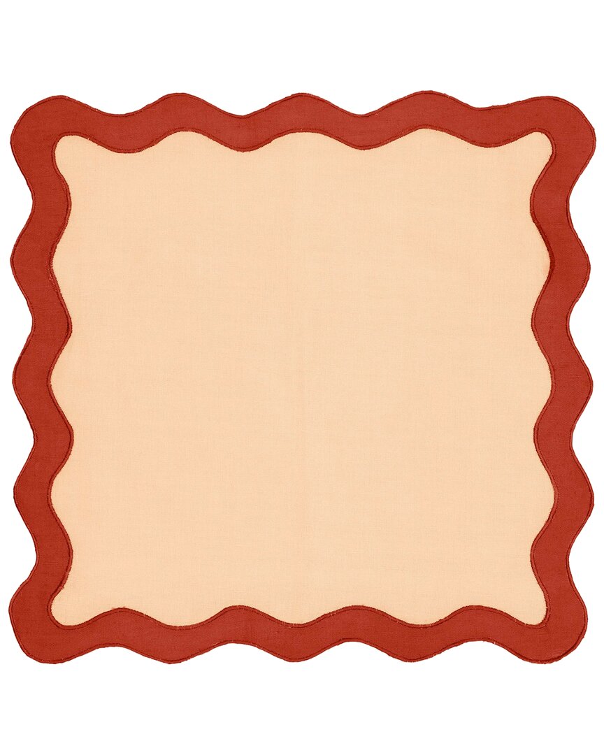 Tov Furniture Set Of 4 Scalloped Edge Cotton Placemats