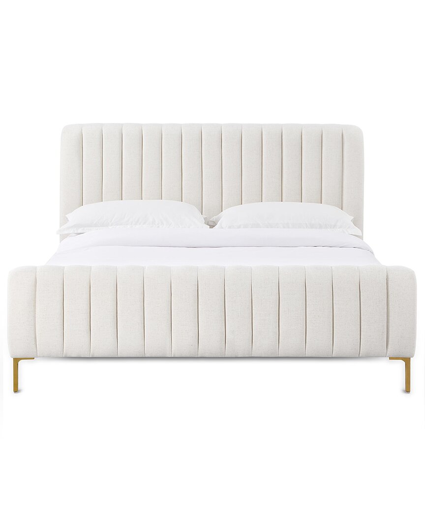 Tov Furniture Angela Natural Upcycled Linen Queen Bed