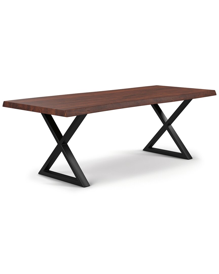 Urbia Brooks 116in X Base Dining Table In Brown