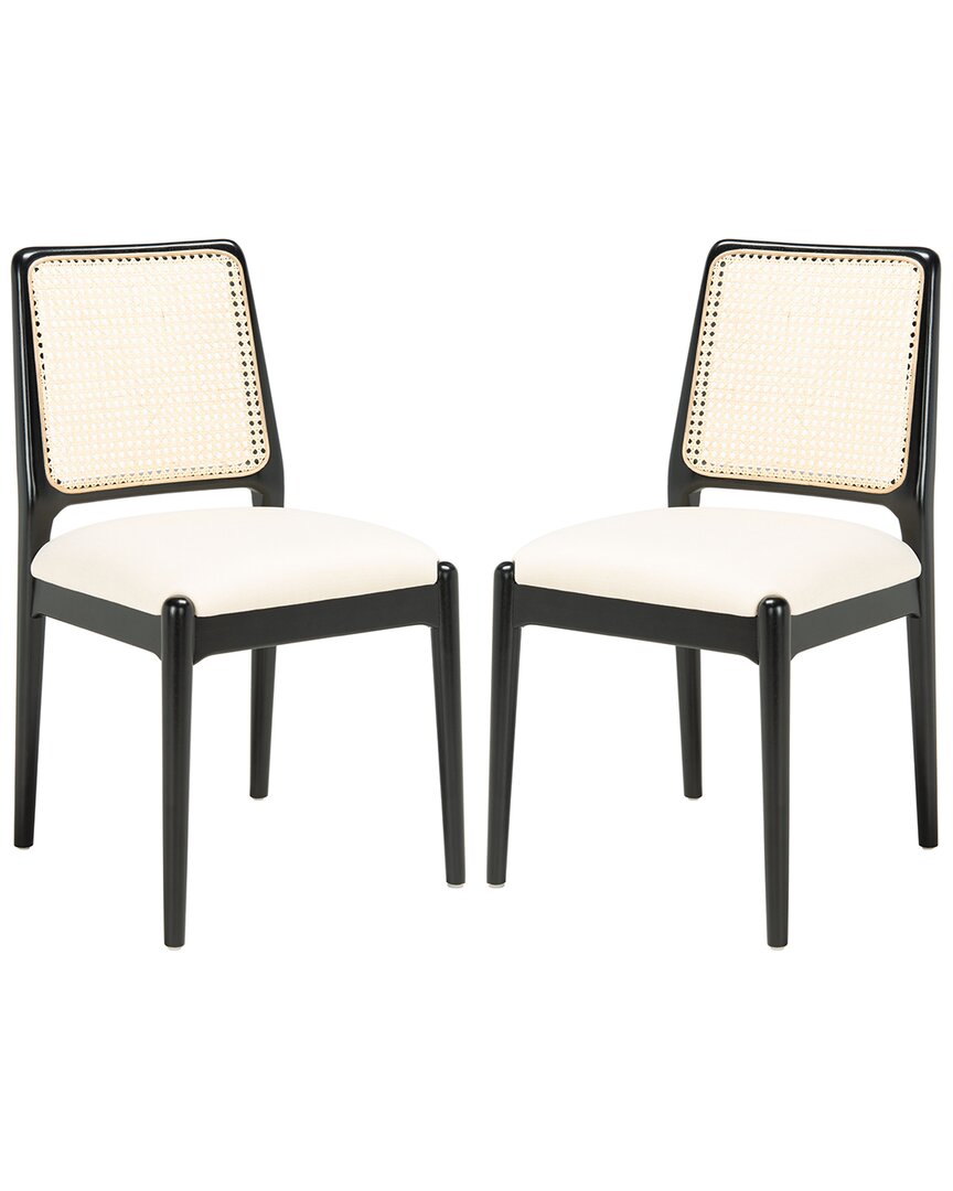 Safavieh Set Of 2 Reinhardt Rattan Dining Chairs