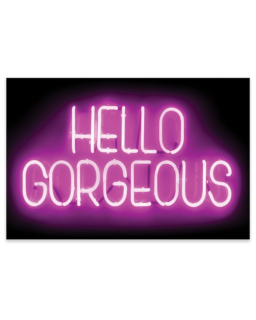 Shop Icanvas Neon Hello Gorgeous Print On Acrylic Glass By Hailey Carr