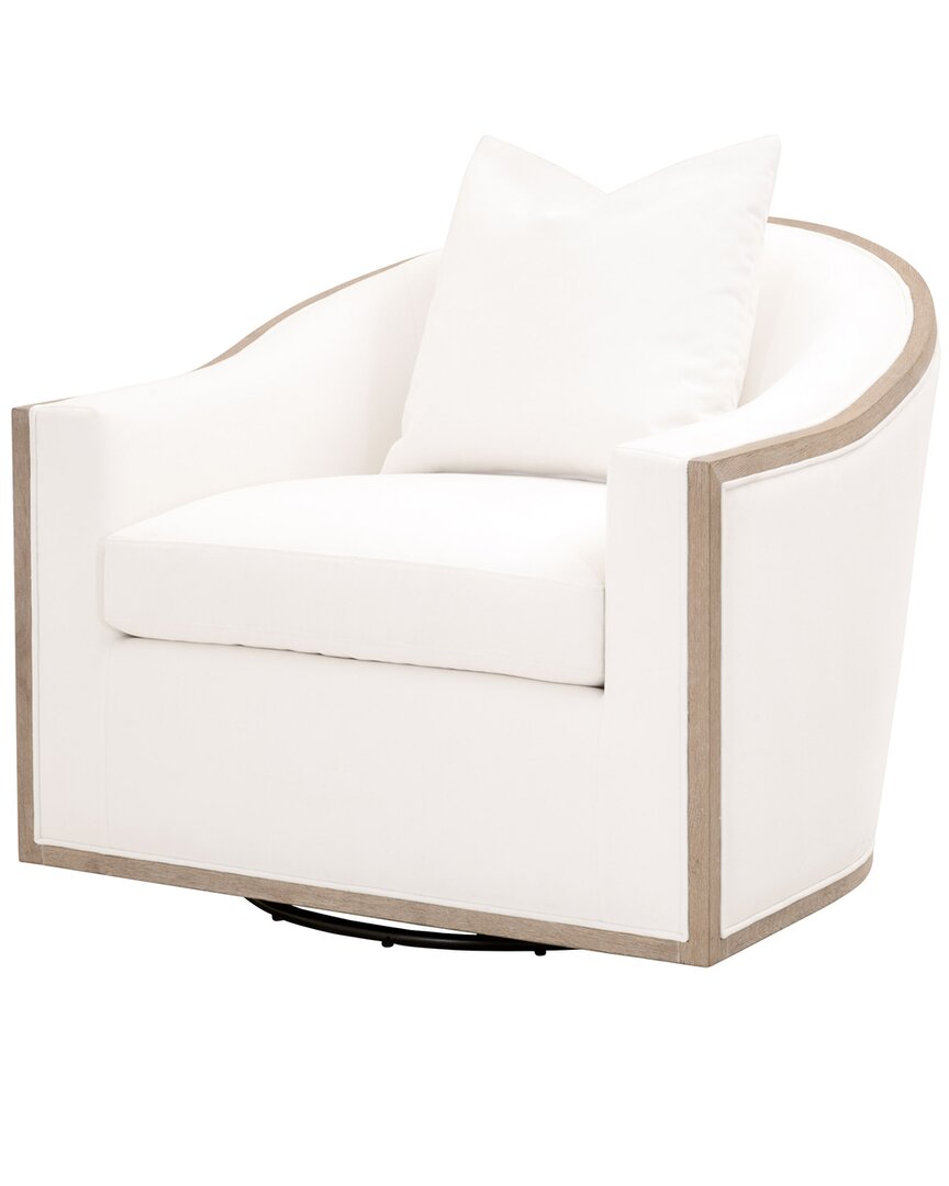 Shop Essentials For Living Paxton Swivel Club Chair In White