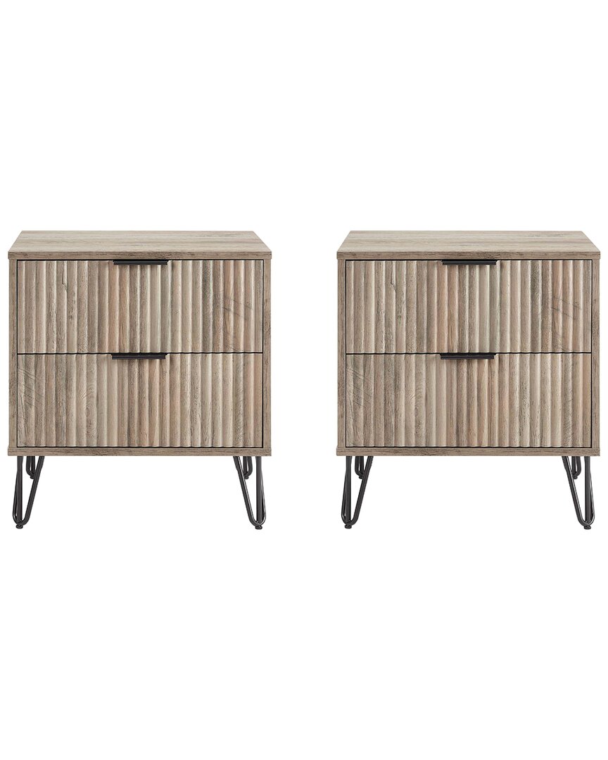 Manhattan Comfort Dumbo 2.0 Modern Nightstand In Grey