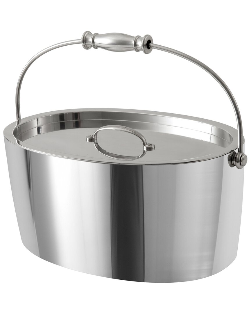 Fortessa Crafthouse Oval Ice Bucket With Lid In Silver