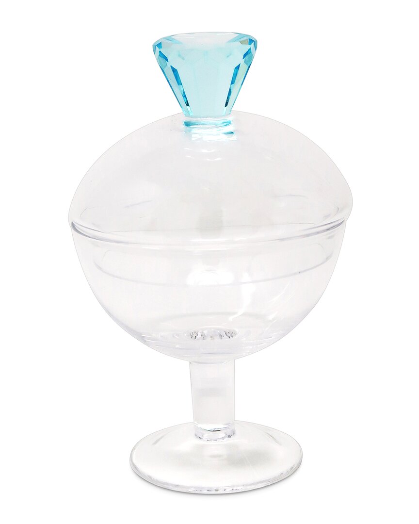 Vivience Diamond Shape Handle Glass Jar