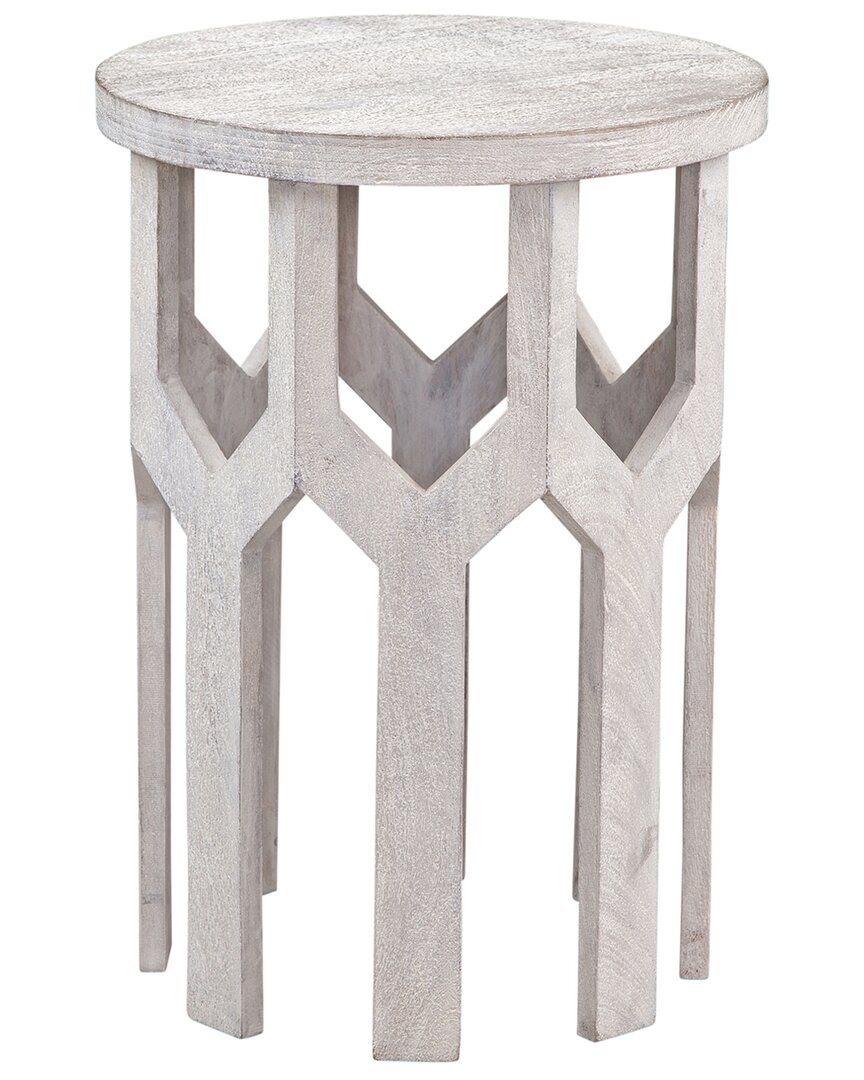 Bassett Mirror Lloyd White Accent Table
