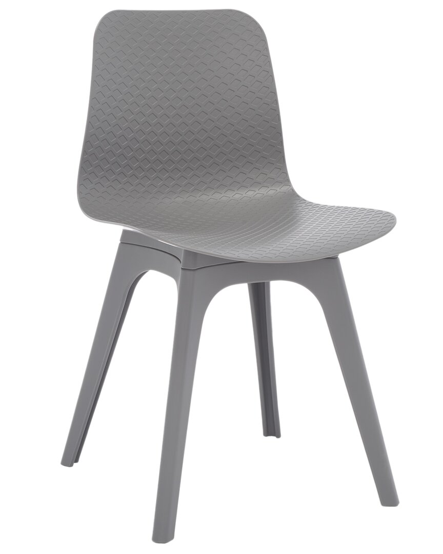 Safavieh Couture Damiano Molded Plastic Dining Chair In Grey