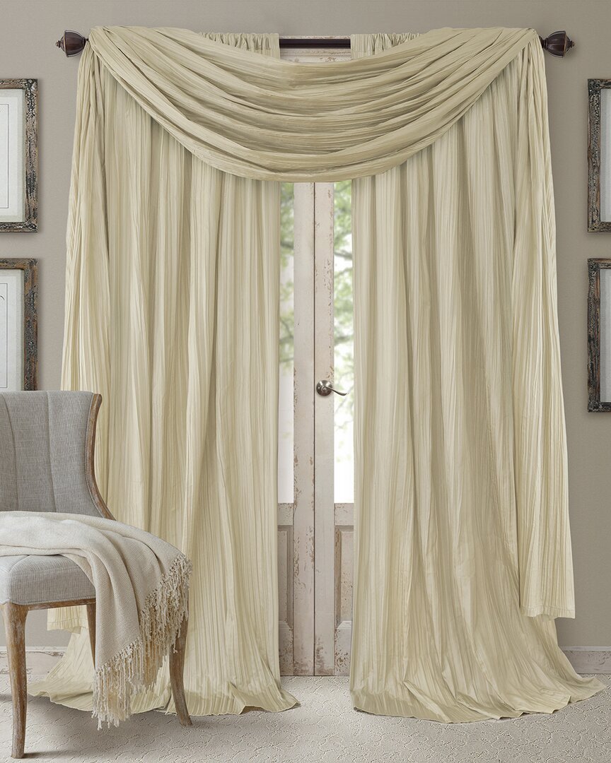 Elrene Athena 108in Window Curtain & Scarf Set