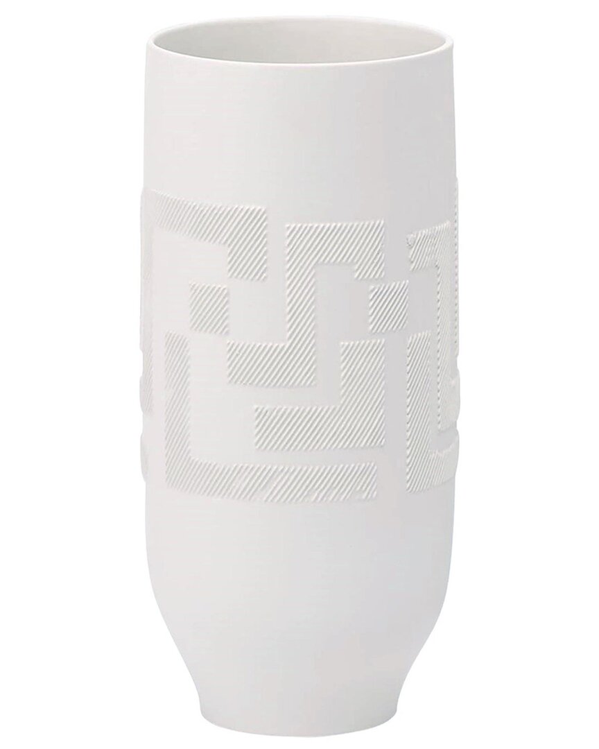 Global Views Chaco Vase In White