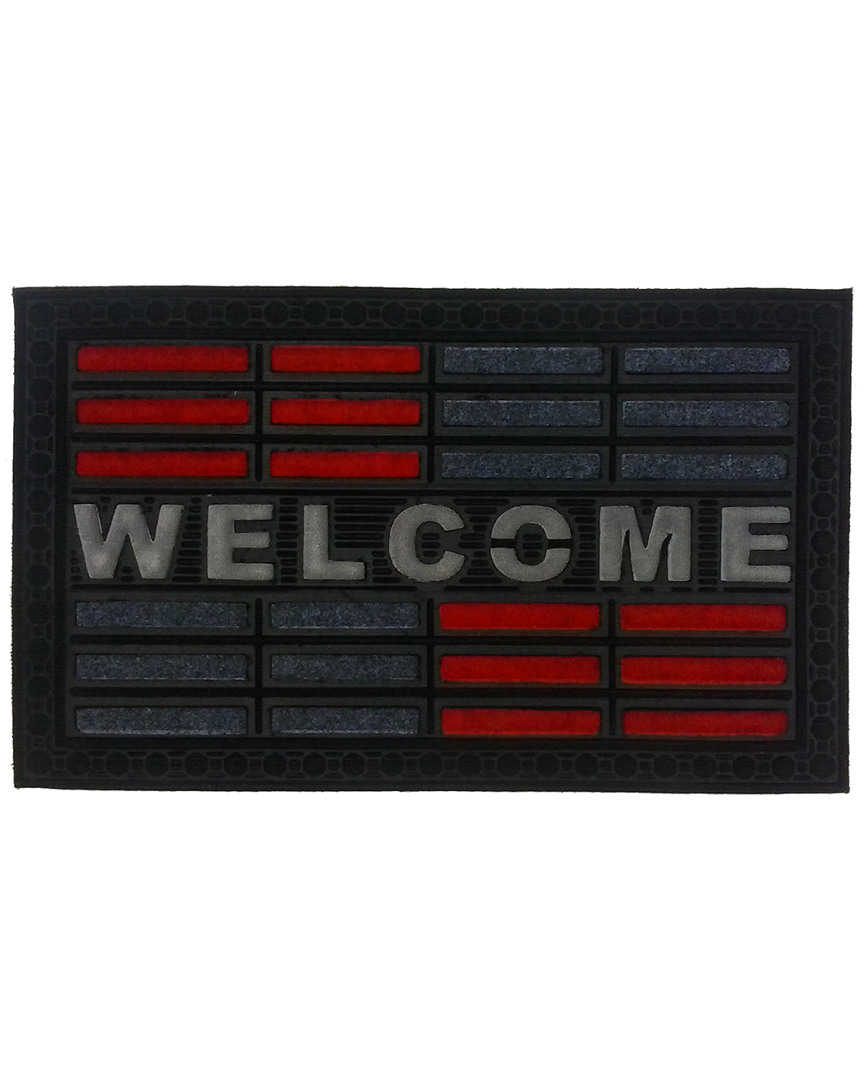 Imports Decor Red Welcome Doormat