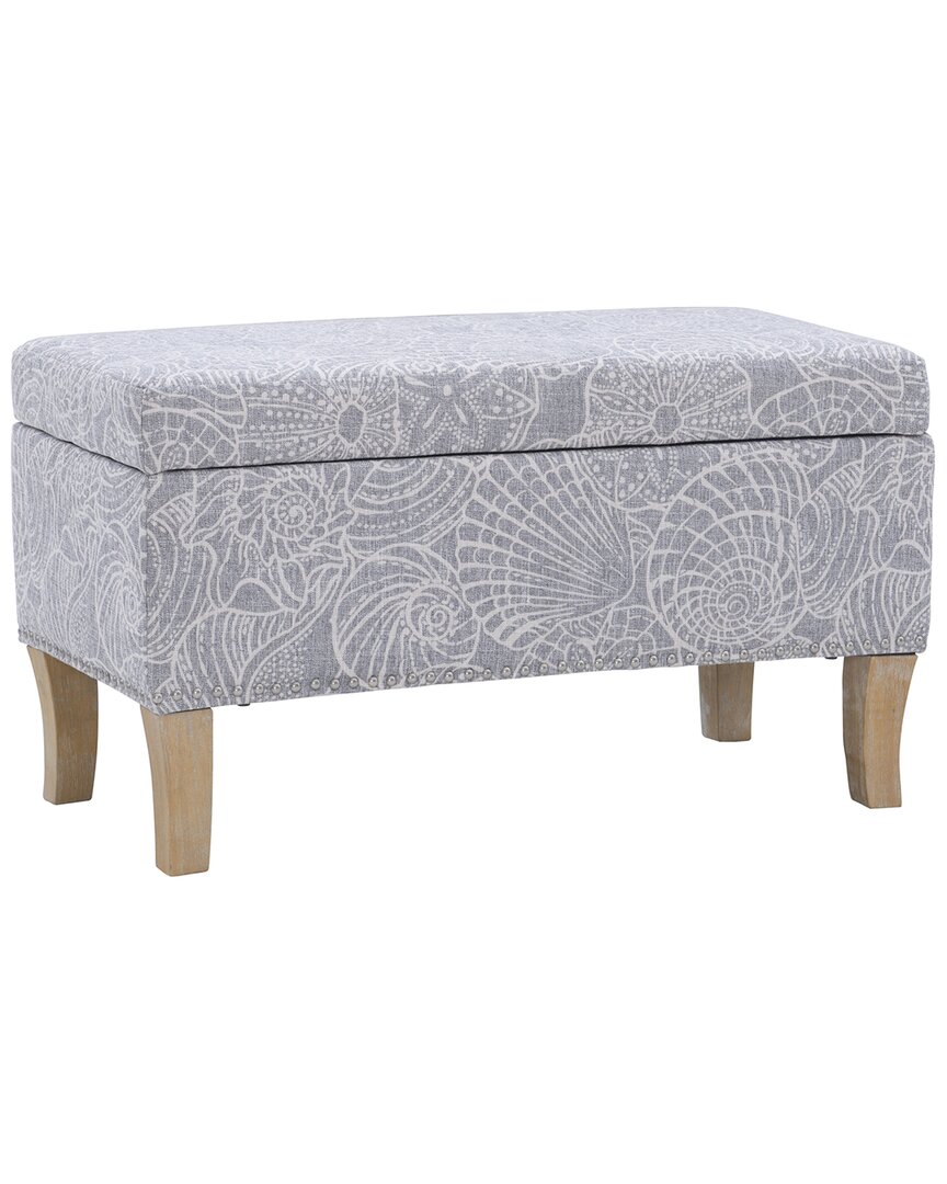 Linon Stephanie Seashell Storage Bench