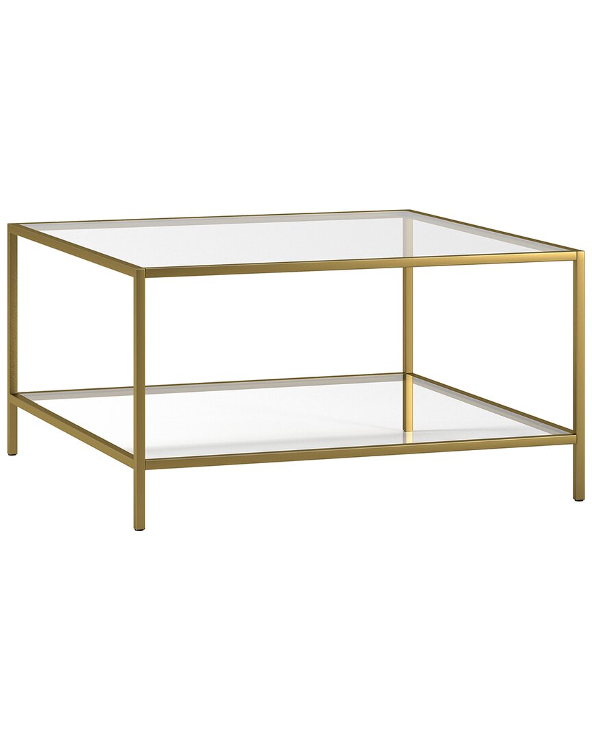 Abraham + Ivy Sivil Square 32in Coffee Table In Gold