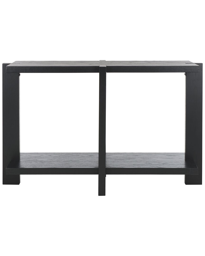 Safavieh Couture Quigley Rectangle Wood Console Table In Black