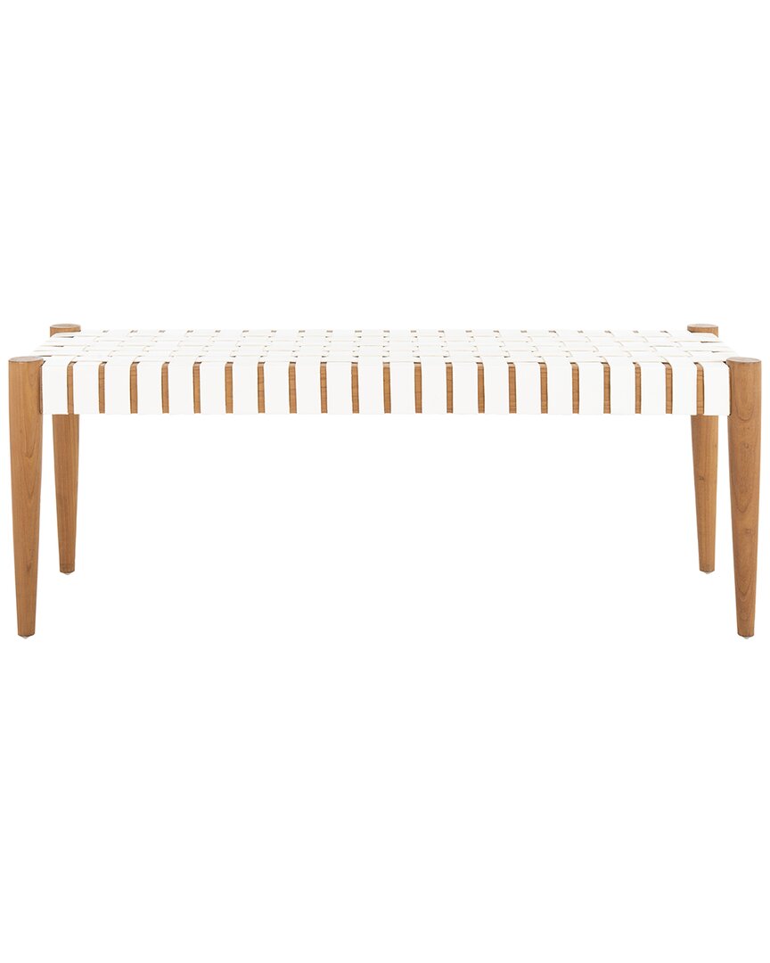 Safavieh Amalia Leather Weave Bench