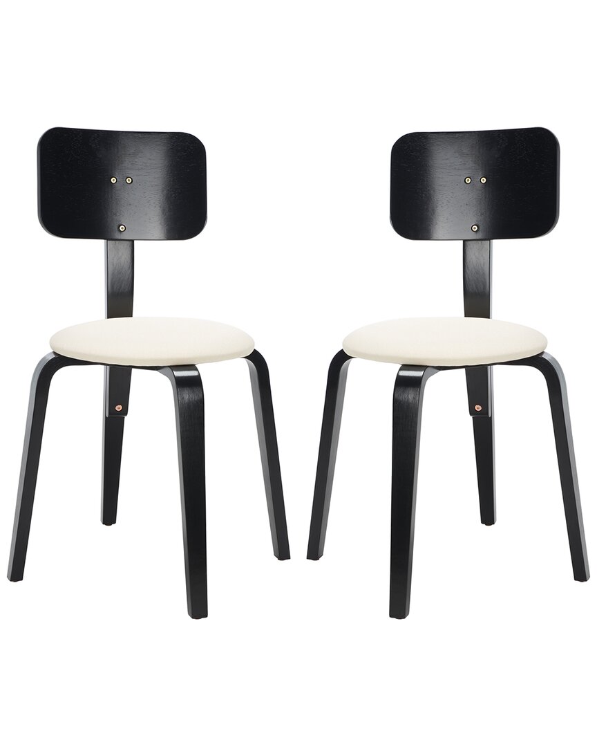Safavieh Set Of 2 Jo Upholstery Stackable Dining Chairs