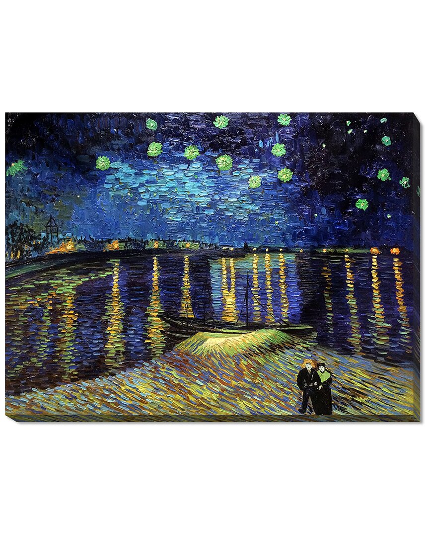 La Pastiche By Overstockart Starry Night Over The Rhone By Vincent Van Gogh Wall Art