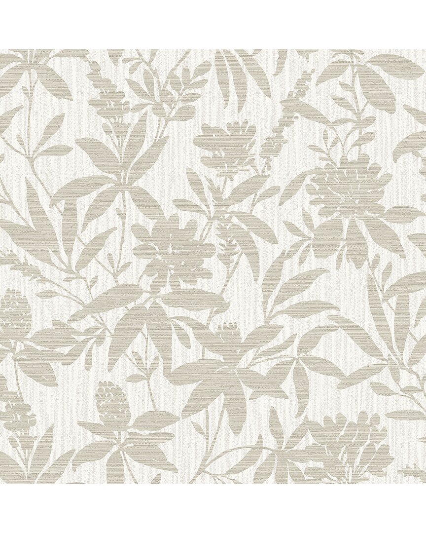 Brewster Advantage Riemann Beige Floral Wallpaper In Multi